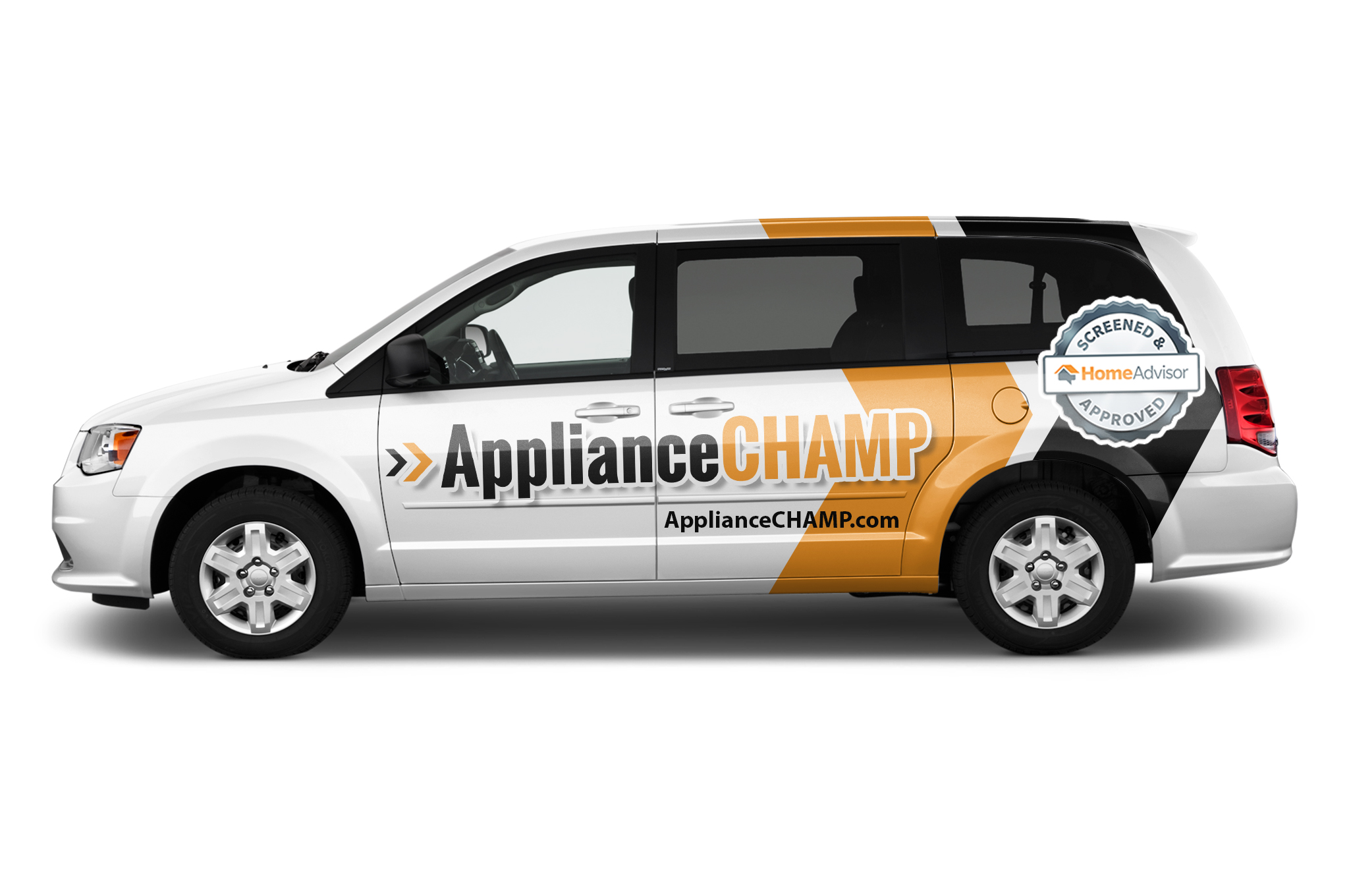 Appliance CHAMP branded service vehicle